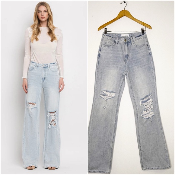 Vervet Avenida Super High Rise 90s Vintage Flare Jeans Size 25 / 1 Flying Monkey - Picture 1 of 7